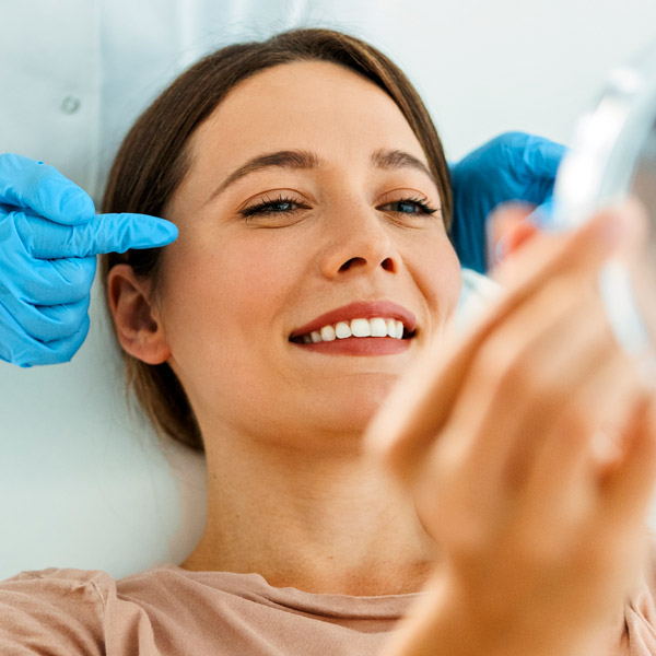 woman getting facial